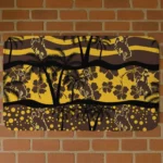 Wyoming Cowboys Palm Silhouette Brown Black Doormat