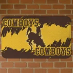 Wyoming Cowboys Plate Rip Brown Doormat