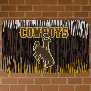 Wyoming Cowboys Vertical Flow Brown Doormat