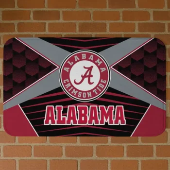Alabama Crimson Tide Techno Camo Crimson Black Doormat