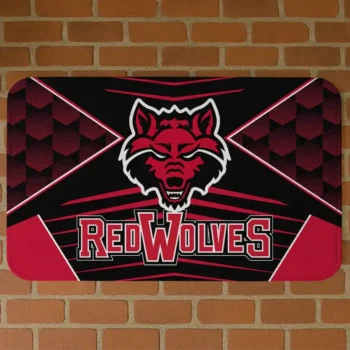 Arkansas State Red Wolves Techno Camo Scarlet Black Doormat