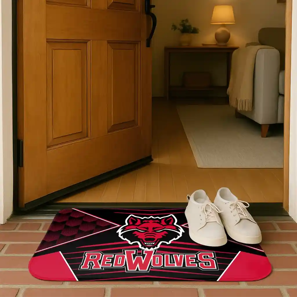 arkansas-state-red-wolves-techno-camo-scarlet-black-doormat-fashion-forward.webp