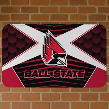 Ball State Cardinals Techno Camo Red Black Doormat
