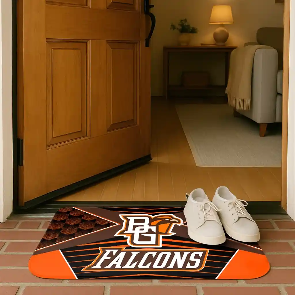 bowling-green-falcons-techno-camo-orange-black-doormat-fashion-forward.webp