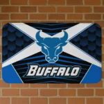 Buffalo Bulls Techno Camo Royal Blue Black Doormat