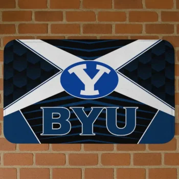 BYU Cougars Techno Camo Blue Black Doormat