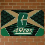 Charlotte 49ers Techno Camo Green Black Doormat