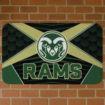 Colorado State Rams Techno Camo Green Black Doormat