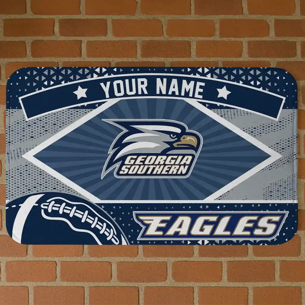custom-georgia-southern-eagles-football-crest-blue-black-doormat-best-selling.webp custom georgia southern eagles football crest blue black doormat best selling