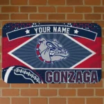 Custom Gonzaga Bulldogs Football Crest Blue Black Doormat
