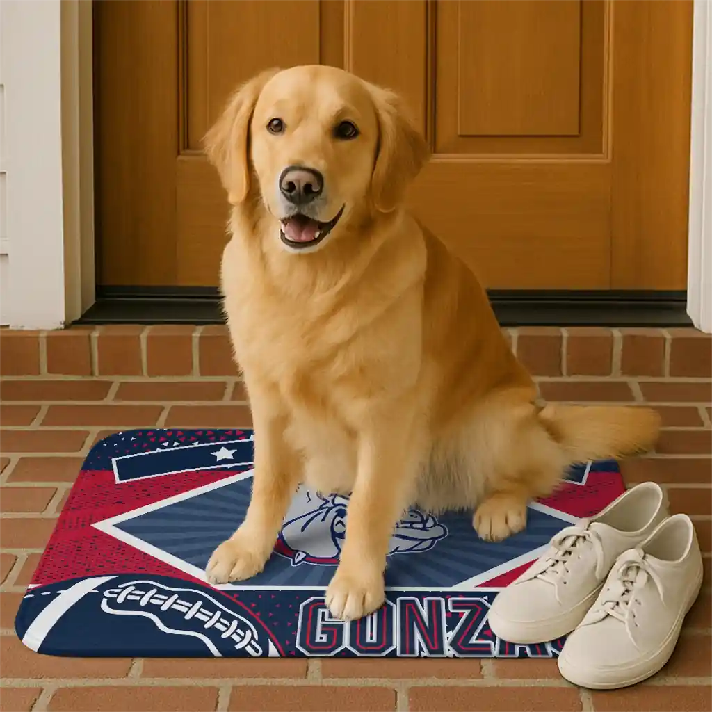 custom-gonzaga-bulldogs-football-crest-blue-black-doormat-high-quality.webp