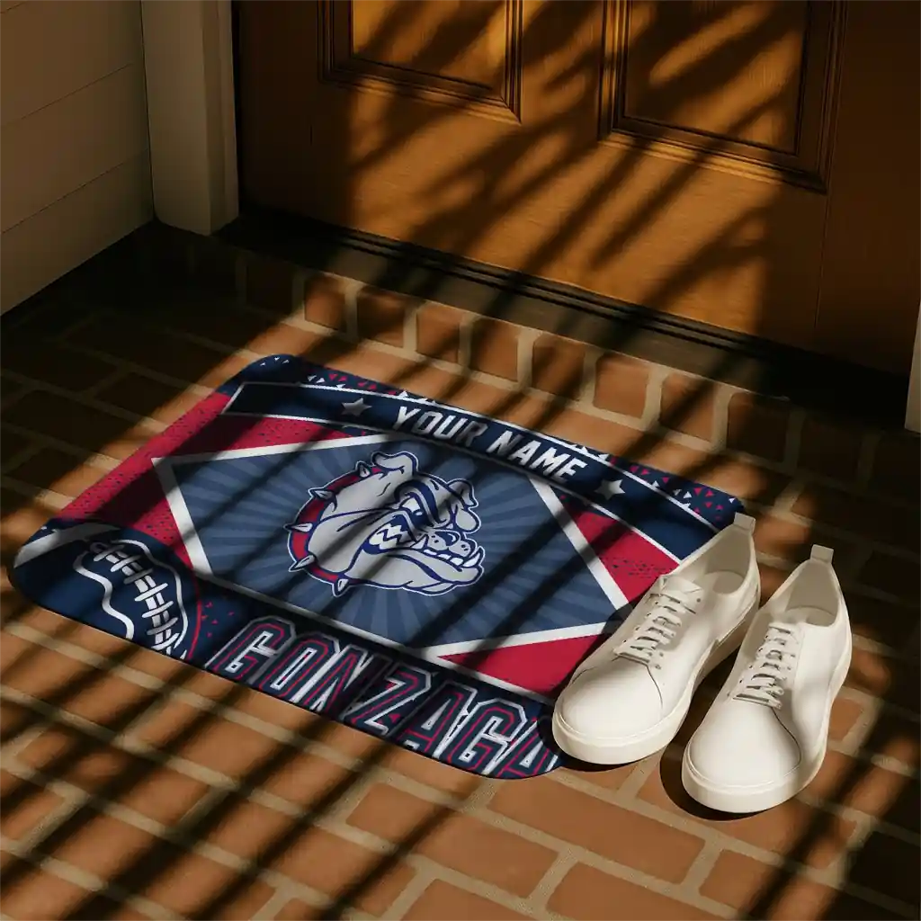 custom-gonzaga-bulldogs-football-crest-blue-black-doormat-trendy.webp
