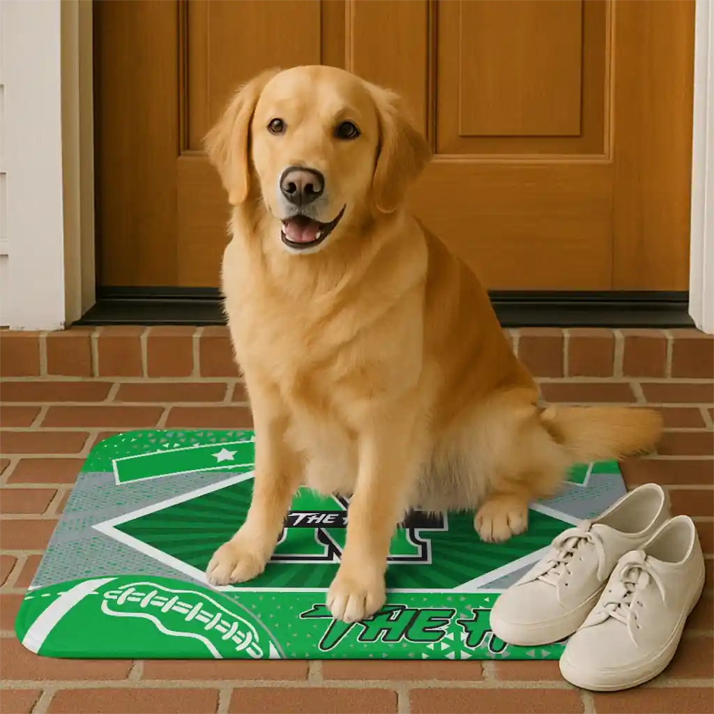 custom-marshall-thundering-herd-football-crest-green-black-doormat-high-quality.webp