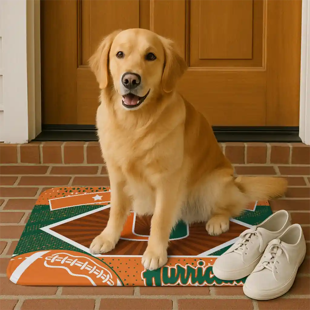 custom-miami-hurricanes-football-crest-orange-black-doormat-high-quality.webp