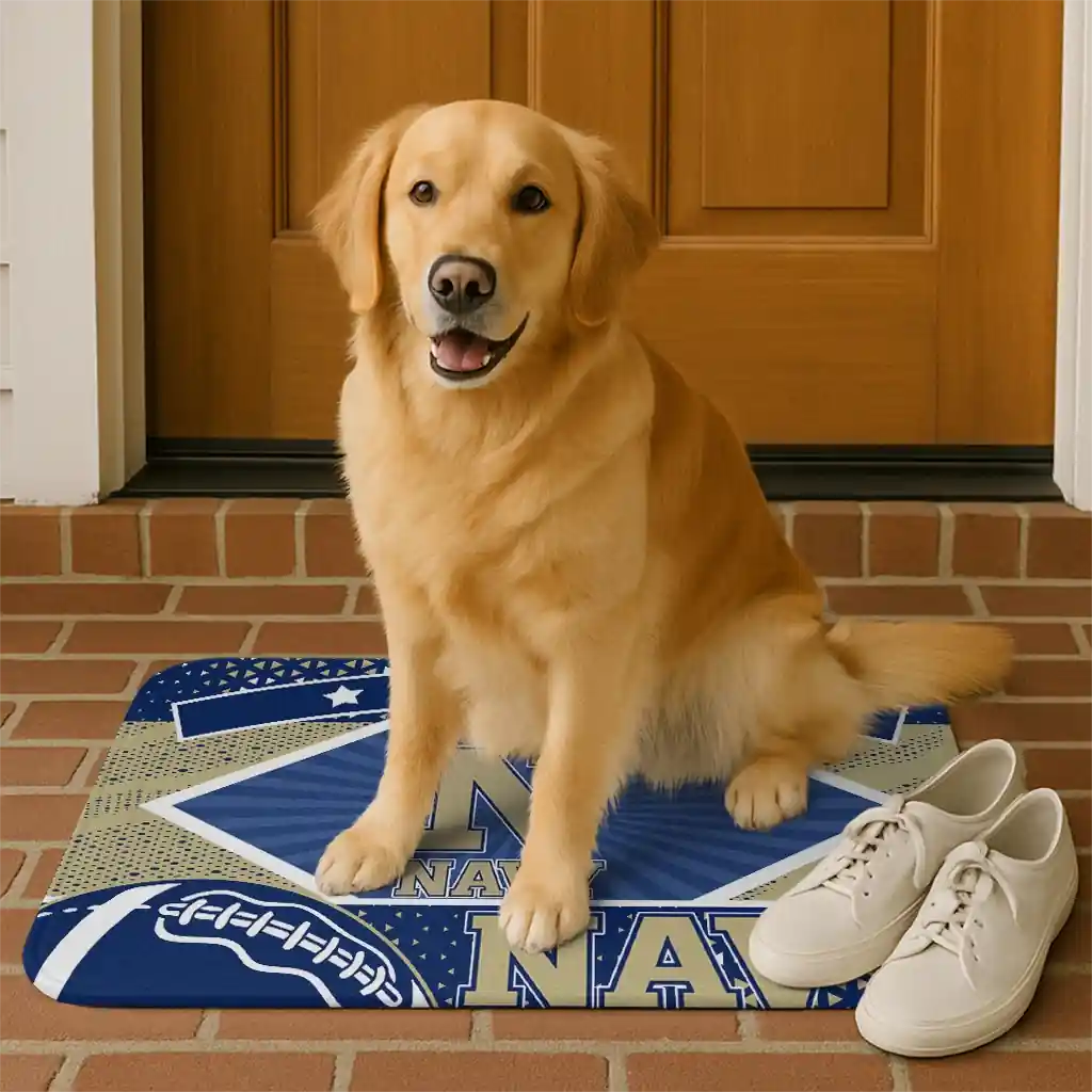 custom-navy-midshipmen-football-crest-blue-black-doormat-high-quality.webp