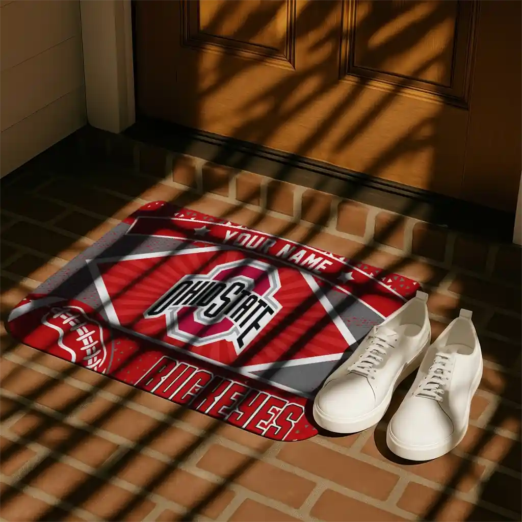 custom-ohio-state-buckeyes-football-crest-scarlet-black-doormat-trendy.webp