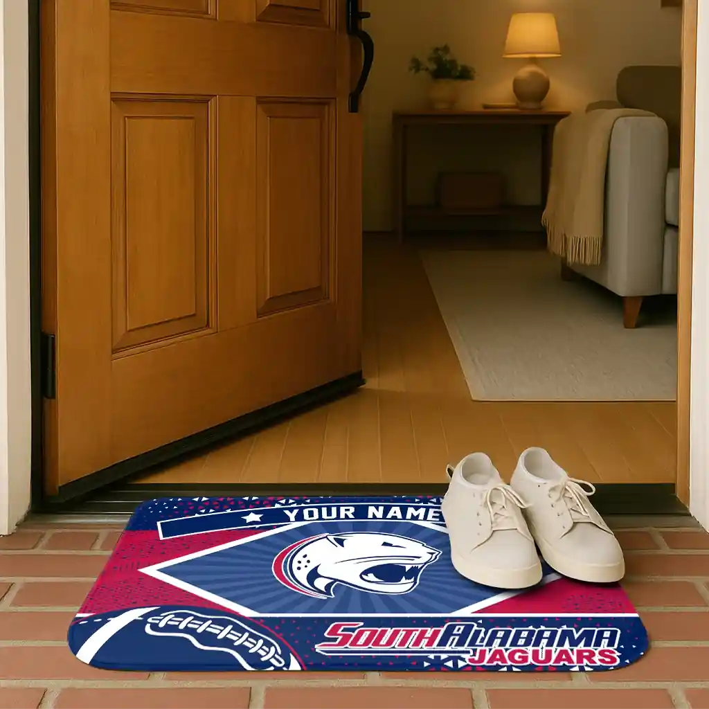 custom-south-alabama-jaguars-football-crest-blue-black-doormat-fashion-forward.webp