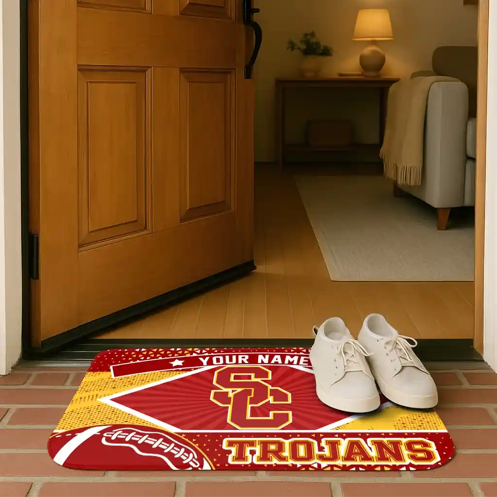 custom-usc-trojans-football-crest-red-black-doormat-fashion-forward.webp