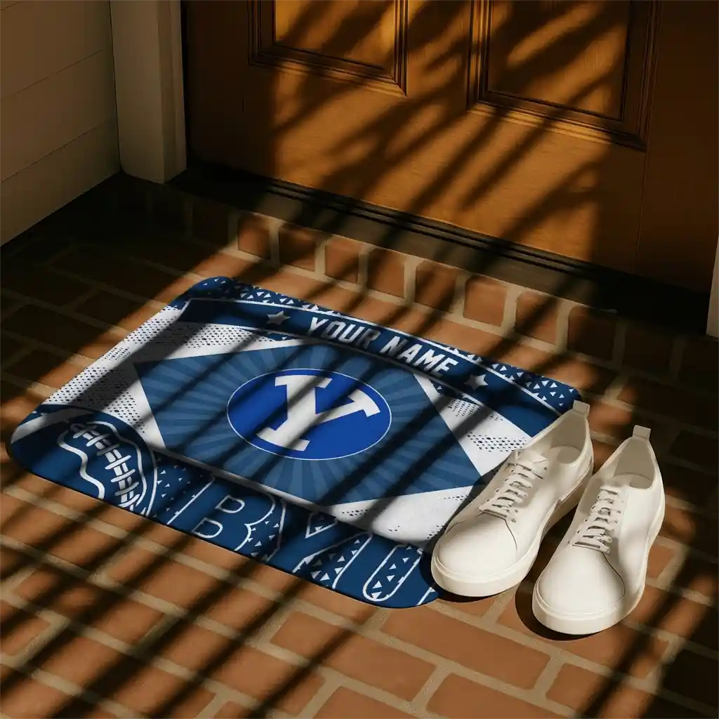 customized-byu-cougars-football-crest-blue-black-doormat-trendy.webp