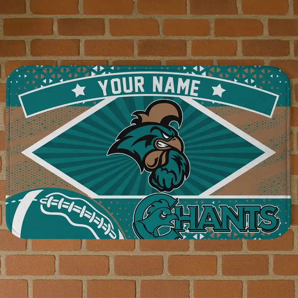 customized-coastal-carolina-chanticleers-football-crest-green-black-doormat-best-selling.webp customized coastal carolina chanticleers football crest green black doormat best selling