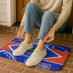 customized-florida-gators-football-crest-blue-black-doormat-best-selling.webp