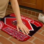 customized-jacksonville-state-gamecocks-football-crest-red-black-doormat-best-selling.webp