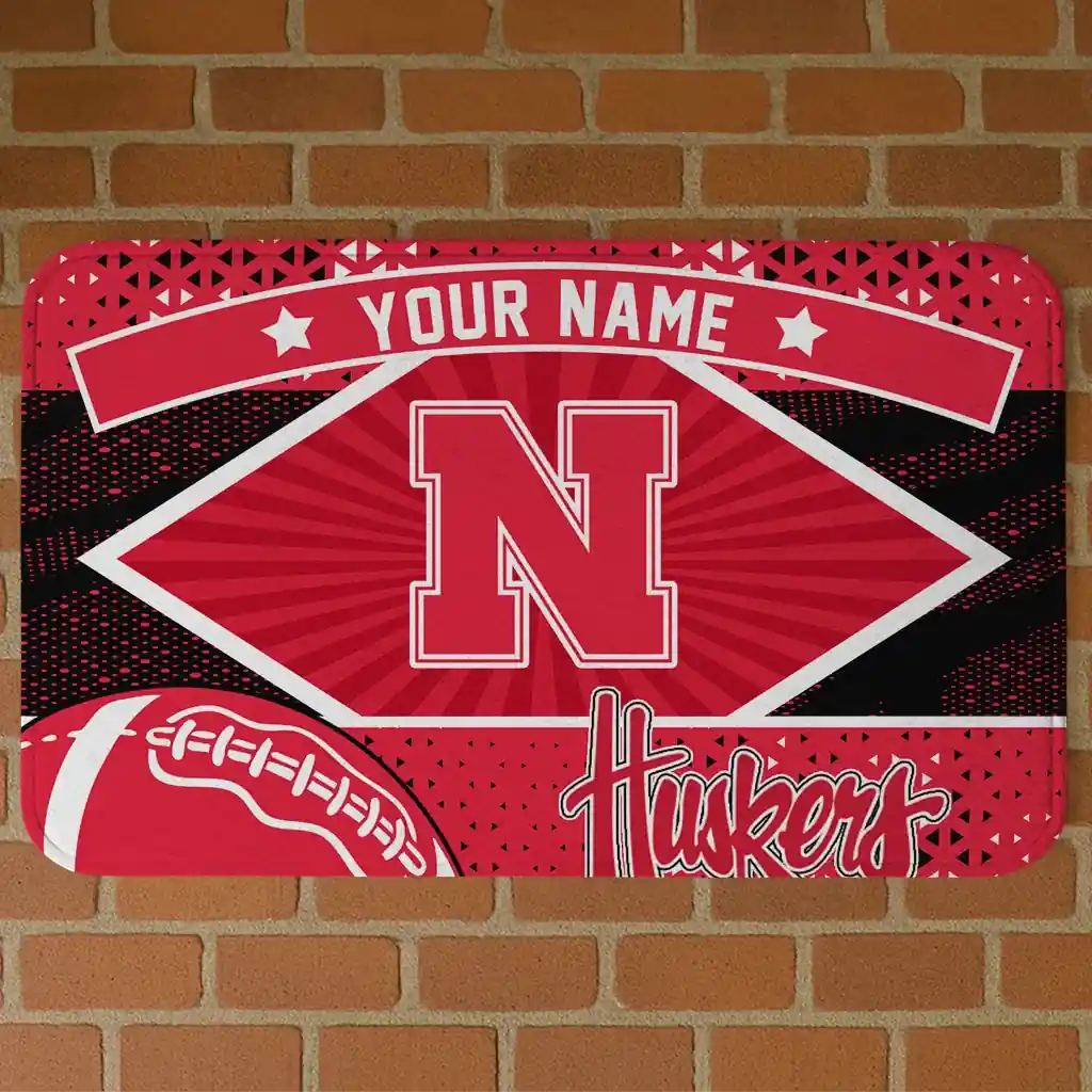 customized-nebraska-cornhuskers-football-crest-red-black-doormat-best-selling.webp customized nebraska cornhuskers football crest red black doormat best selling