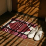 customized-oklahoma-sooners-football-crest-crimson-black-doormat-best-selling.webp