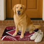 customized-south-carolina-gamecocks-football-crest-garnet-black-doormat-best-selling.webp