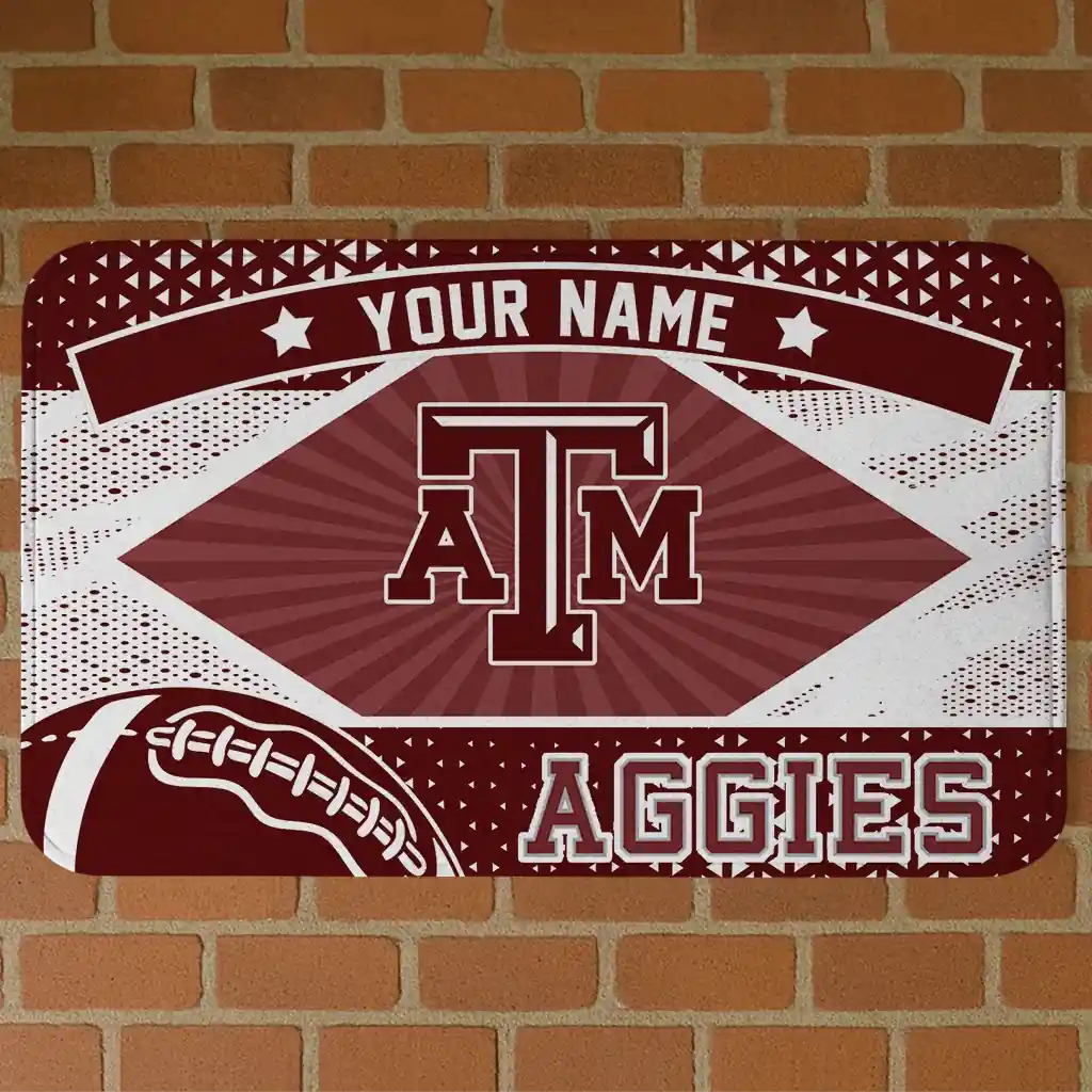 customized-texas-am-aggies-football-crest-maroon-black-doormat-best-selling.webp customized texas am aggies football crest maroon black doormat best selling
