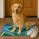 customized-tulane-green-wave-football-crest-green-black-doormat-best-selling.webp