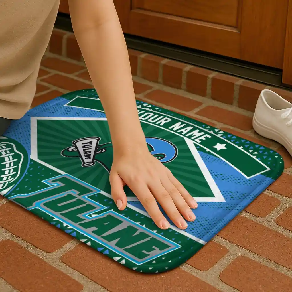 customized-tulane-green-wave-football-crest-green-black-doormat-premium-grade.webp