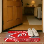 customized-utah-utes-football-crest-red-black-doormat-best-selling.webp