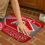 customized-utah-utes-football-crest-red-black-doormat-best-selling.webp