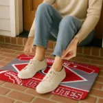 customized-utah-utes-football-crest-red-black-doormat-best-selling.webp