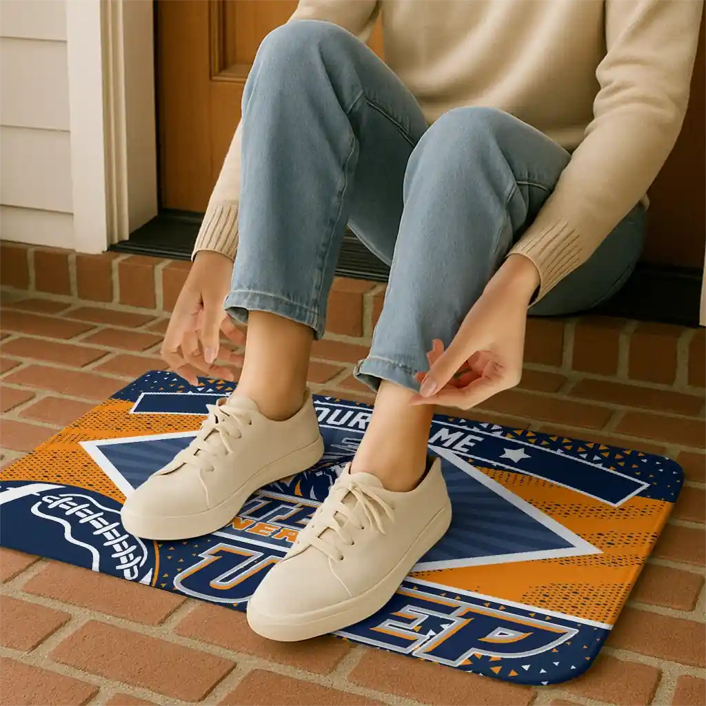 customized-utep-miners-football-crest-blue-black-doormat-top-rated.webp