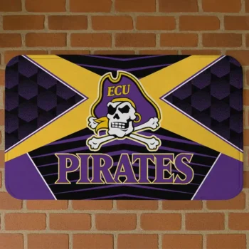 East Carolina Pirates Techno Camo Purple Black Doormat