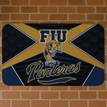 FIU Panthers Techno Camo Blue Black Doormat