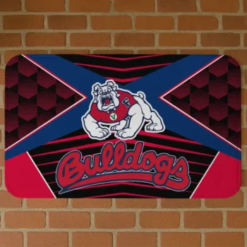 Fresno State Bulldogs Techno Camo Red Black Doormat