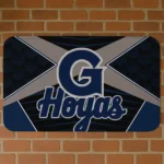 Georgetown Hoyas Techno Camo Blue Black Doormat