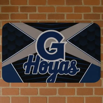 Georgetown Hoyas Techno Camo Blue Black Doormat