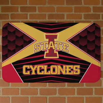 Iowa State Cyclones Techno Camo Red Black Doormat