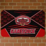 Jacksonville State Gamecocks Techno Camo Red Black Doormat