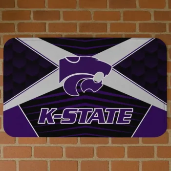 Kansas State Wildcats Techno Camo Purple Black Doormat