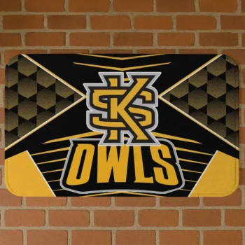 Kennesaw State Owls Techno Camo Gold Black Doormat