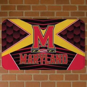 Maryland Terrapins Techno Camo Red Black Doormat