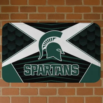 Michigan State Spartans Techno Camo Green Black Doormat