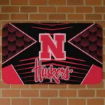 Nebraska Cornhuskers Techno Camo Red Black Doormat