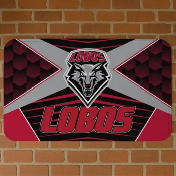 New Mexico Lobos Techno Camo Red Black Doormat