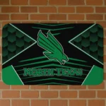 North Texas Mean Green Techno Camo Green Black Doormat